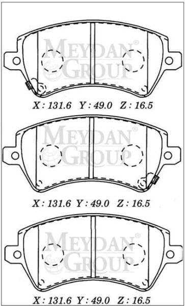 TOYOTA COROLLA- ZZE121- 02/06; ÖN FREN BALATASI (DİSK) (131,6X49X16,5) (DAIWA)