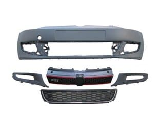 VOLKSWAGEN POLO- 6- 10/14; ÖN TAMPON KOYU GRİ (GTI(SİS KAPAĞI/TAMPON PANJURU VE ÖN PANJUR 5 PARÇASET