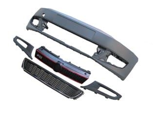 VOLKSWAGEN POLO- 6- 10/14; ÖN TAMPON KOYU GRİ (GTI(SİS KAPAĞI/TAMPON PANJURU VE ÖN PANJUR 5 PARÇASET