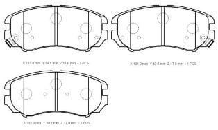 KIA SPORTAGE- 05/08; ÖN FREN BALATASI (DİSK) (131X59,5X17) (DAIWA)