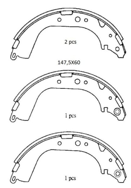 TOYOTA LANDCRUISER- VX 100- 98/02; ARKA FREN PABUCU (4X4) (147,5X60)(DAIWA)