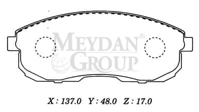 NISSAN MAXIMA- A32- 95/00; ÖN FREN BALATASI (DİSK) (137X48X17) (FMK)