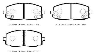 KIA PICANTO- 04/08; ÖN FREN BALATASI (DİSK) (116,2X47,5X15,9) (DAIWA)