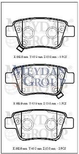 TOYOTA COROLLA- HB- 02/04; ARKA FREN BALATASI (DİSK) (102X43,9X15) (DAIWA)
