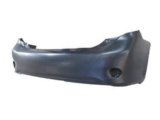 TOYOTA COROLLA- E150- 07/10; ARKA TAMPON SİYAH (REFLEKTÖR DELİKLİ (SENSÖR DELİKSİZ) (TYG)