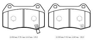 NISSAN 350- Z- 04/06; ÖN FREN BALATASI (DİSK) (119.6X73.5 X14.3) (BRAMAX)