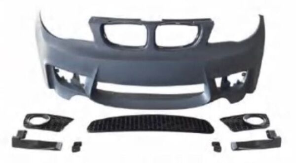 BMW 1 SERI- E87- 04/11; ÖN TAMPON GRİ(SİS D.Lİ/F.YIK.LI/SEN.D.Lİ)SİSLİ IZGARALI)8 PARÇA)M1STYLE/LCI
