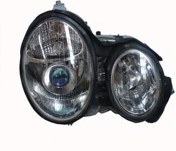 MERCEDES E CLASS- W210- 96/99; FAR LAMBASI SAĞ MERCEKLİ/VAKUM AYARLI H7/H7 (KRİSTAL TİP) (FAMELL