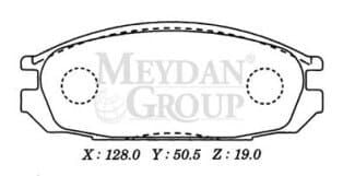 NISSAN PATROL- 98/02; ARKA FREN BALATASI (DİSK) (128X50,5X19) (DAIWA)