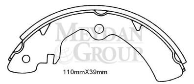 SUZUKI CARRY- 90/98; ÖN FREN PABUCU (110X39) (DAIWA)