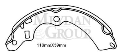 SUZUKI CARRY- 90/98; ARKA FREN PABUCU (110X39) (DAIWA)