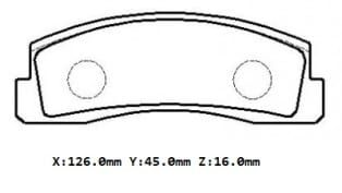 LADA NIVA- 84/94; ÖN FREN BALATASI (DİSK) (126X45X16)(BRAMAX)