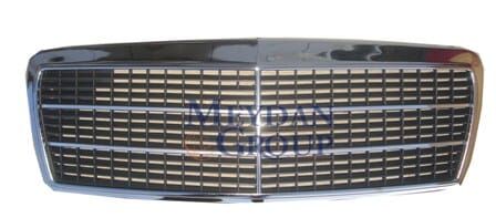 MERCEDES E CLASS- W210- 96/99; ÖN PANJUR KOMPLE NİKELAJLI (PETEKLERİ SİYAH)(5ÇITALI)(CLASSIC)(TW)