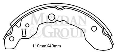 SUZUKI CARRY- 90/98; ARKA FREN PABUCU (110X40) (DAIWA)