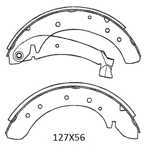 PEUGEOT BOXER- 94/02; ARKA FREN PABUCU 2,0/2,5/2,8 (127X56)(18 KİŞİLİK) (FMK)