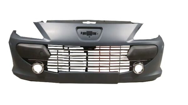 PEUGEOT 307- 06/08; ÖN TAMPON SİYAH (BANDLI/PANJURLU/SİS ÇERÇEVELİ/NİKELAJLI/BRAKETLİ (KOMPLE) (TW)