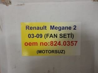 RENAULT MEGANE- II- 03/09; RADYATÖR FAN DAVLUMBAZI BOŞ GÖVDE