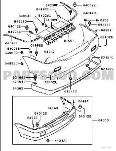 MITSUBISHI LANCER- 04/08; ARKA TAMPON BRAKETİ SAĞ (TW)