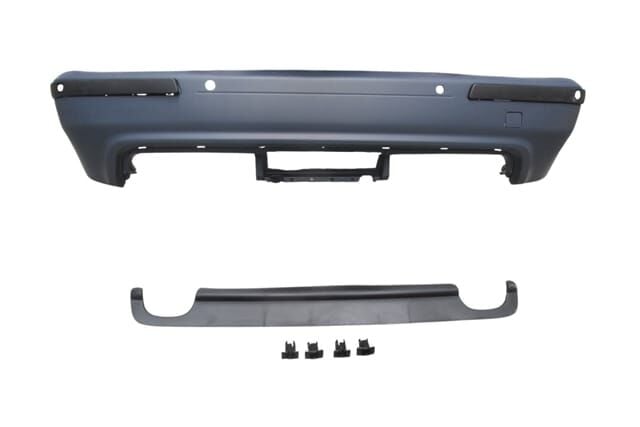 BMW 5 SERI- E39- 96/00; ARKA TAMPON ASTARLI (SEN.YUVALI/KARLIKLI/BANTLI)(ÇİFT EGZ D./ÇEK.KAPAKLI)M5
