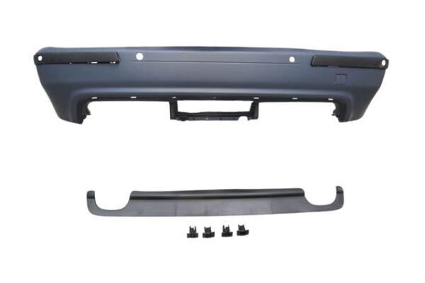 BMW 5 SERI- E39- 96/00; ARKA TAMPON ASTARLI (SEN.YUVALI/KARLIKLI/BANTLI)(ÇİFT EGZ D./ÇEK.KAPAKLI)M5