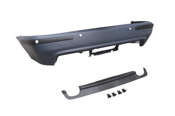 BMW 5 SERI- E39- 96/00; ARKA TAMPON ASTARLI (SEN.YUVALI/KARLIKLI/BANTLI)(ÇİFT EGZ D./ÇEK.KAPAKLI)M5