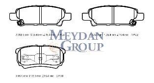 MITSUBISHI LANCER- 04/08; ARKA FREN BALATASI 1,6/1,8/2,0(DİSK)(105,9X32,5X15,4/85,5X35,5X15,4)DA