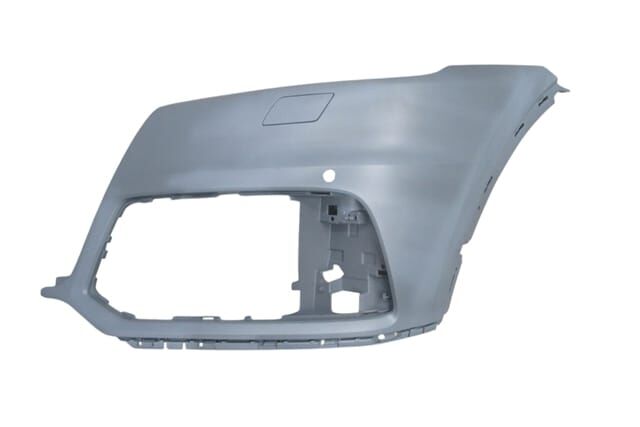 AUDI Q5- 17/20; ÖN TAMPON SOL ASTARLI GRİ (FAR YIKAMA KAPAKLI/SENSÖR DELİKLİ) (TYG)