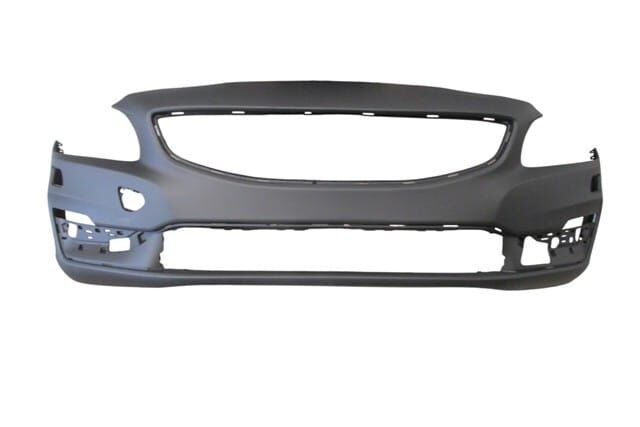 VOLVO S60- 13/18; ÖN TAMPON ASTARLI SİYAH/FAR YIKAMA DELİKLİ (TYG)