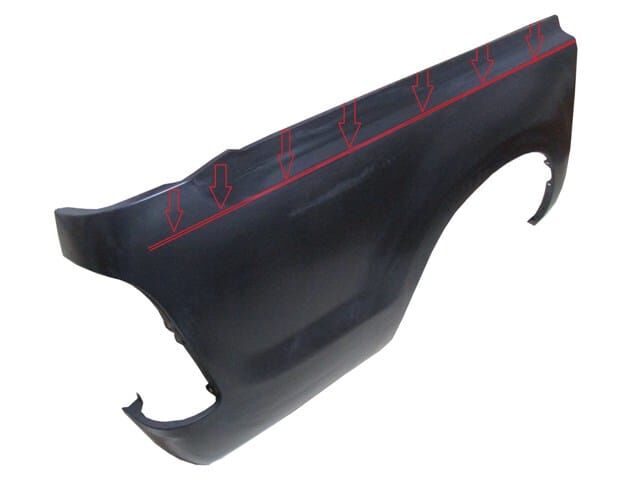 TOYOTA HILUX- PICK UP VIGO- 05/11; YARIM ARKA ÇAMURLUK SAĞ (ÜST KISMI KESİLİP TAKILABİLİR