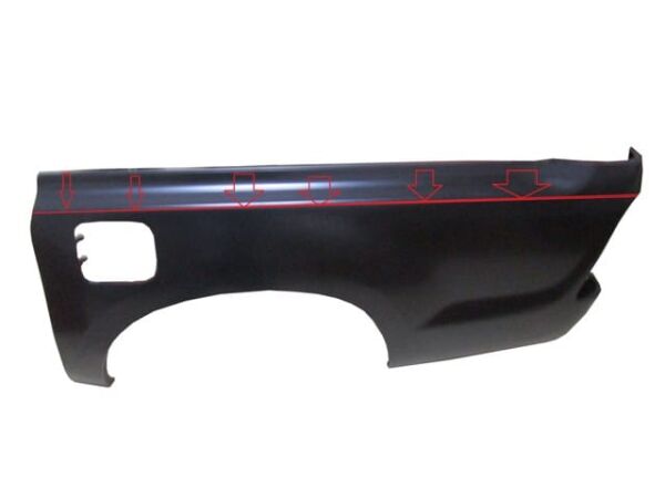 TOYOTA HILUX- PICK UP VIGO- 05/11; YARIM ARKA ÇAMURLUK SOL (ÜST KISMI KESİLİP TAKILABİLİR