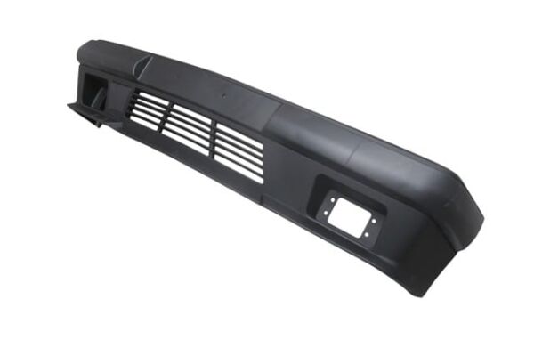 MERCEDES E CLASS- W124- 85/93; ÖN TAMPON SİYAH (BANDLI/ÇEKİ DEMİR KAPAKLI)(SİS DELİKLİ)(AMG)