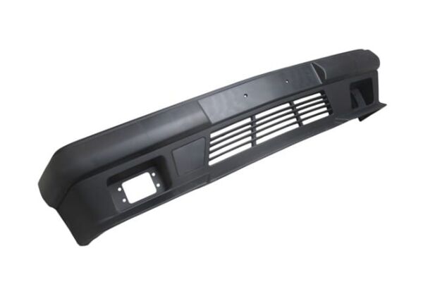 MERCEDES E CLASS- W124- 85/93; ÖN TAMPON SİYAH (BANDLI/ÇEKİ DEMİR KAPAKLI)(SİS DELİKLİ)(AMG)