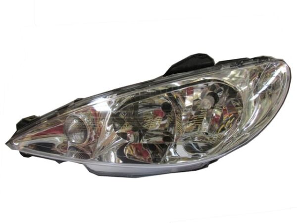 PEUGEOT 206- SD- 07/11; FAR LAMBASI SOL ELEKTRİKLİ/MOTORSUZ (ŞEFFAF CAMLI) H7/H7 (AYFAR) (E MARKLI)