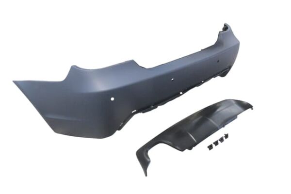 BMW 5 SERI- E60- 07/10; ARKA TAMPON (KARLIKLI/ASTARLI/ÇEK. KAPAKLI/SENSÖR DELİKLİ 18MM) (M-TECH/LCI)