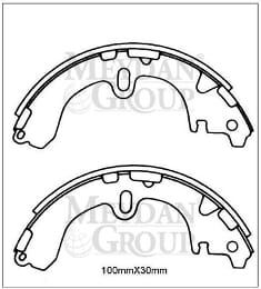 TOYOTA COROLLA- AE101- 93/98; ARKA FREN PABUCU (100X30) (DAIWA)