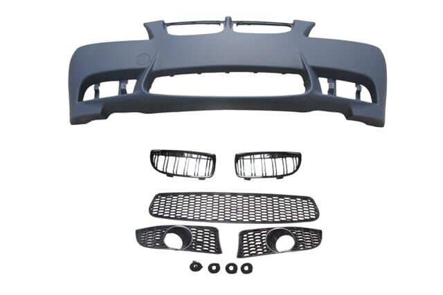 BMW 3 SERI- E90- 09/11; ÖN TAMPON GRİ(SİS D.Lİ KAPAK/PANJURLU/IZGARALI)SENSÖR AÇILR)M3-CNS-STYLE/LCI