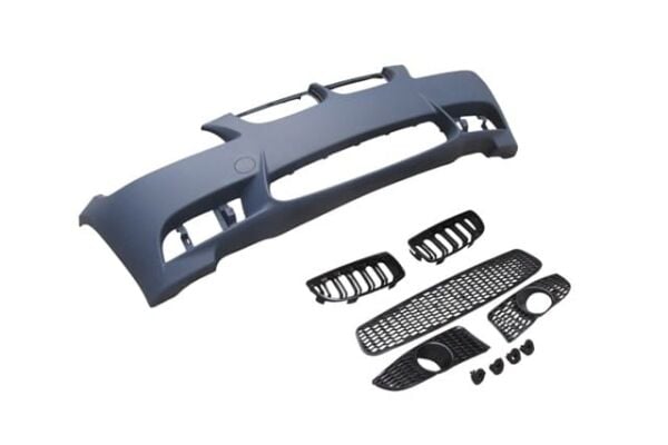 BMW 3 SERI- E90- 09/11; ÖN TAMPON GRİ(SİS D.Lİ KAPAK/PANJURLU/IZGARALI)SENSÖR AÇILR)M3-CNS-STYLE/LCI