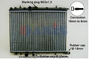 PEUGEOT 206- HB- 99/09; SU RADYATÖRÜ MANUEL BENZİNLİ(PLASTİK KAZAN)ALÜMİNYUM 1SIRA (66.5/48) TOM