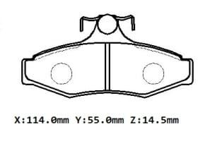 DAEWOO MUSSO- 98/02; ARKA FREN BALATASI (DİSK) (114X56X14,5) (DAIWA)