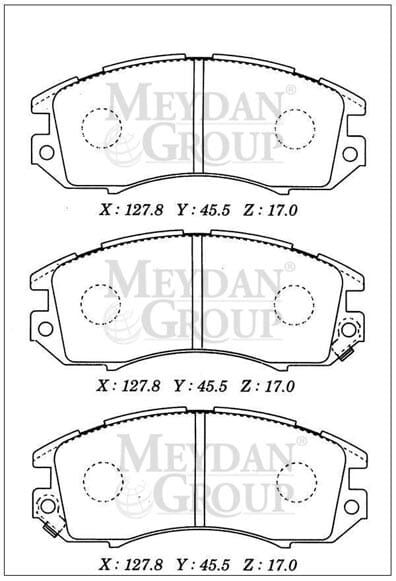 SUBARU IMPREZA- 93/96; ÖN FREN BALATASI (DİSK) (127,8X45,5X17) (DAIWA)