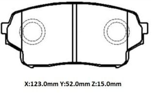 SUZUKI GRAND VITARA- 02/06; ÖN FREN BALATASI (DİSK) (123x52x15) (DAIWA)