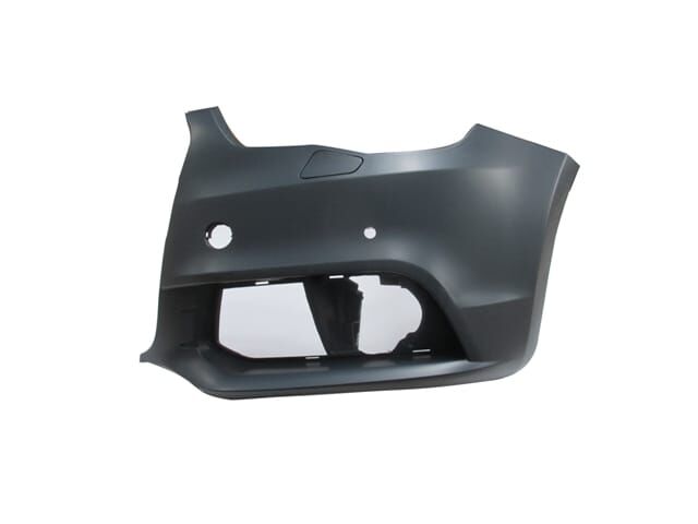 AUDI A1- 11/14; ÖN TAMPON SOL GRİ (SİS/SENSÖR DELİKLİ/FAR YIKAMA KAPAKLI TW)