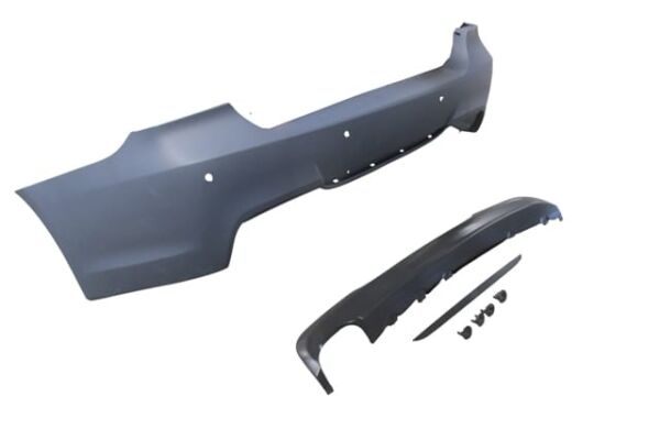 BMW 3 SERI- E90- 05/11; ARKA TAMPON ASTARLI (SENSÖR DELİKLİ/KARLIKLI/TEK EGZOSLU/ÇEK.KAPAKLI) M-TECH