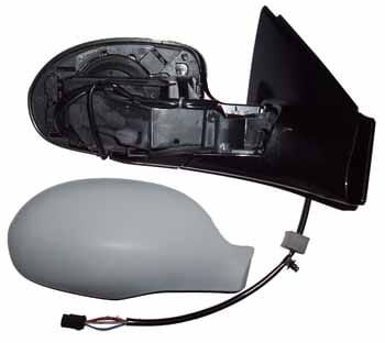 CITROEN C5- 01/05; KAPI AYNASI SAĞ ELEKTRİKLİ/ISITMALI/SENSÖRLÜ 6FİŞLİ GRİ KAPAKLI (TW)