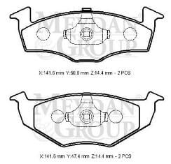 VOLKSWAGEN POLO- CLASSIC- 96/01; ÖN FREN BALATASI (DİSK) (141,6X50X16,48/141,6X47,4X16,48) (BRAM