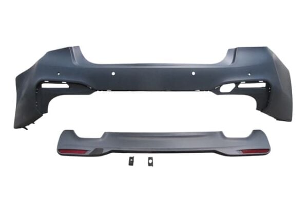 BMW 5 SERI- G30- 17/20; ARKA TAMPON ASTARLI (ÇEKÇ KAPAKLI/KARLIKLI/BRAKETLİ/SENSÖR DELİKLİ) (M-TECH)