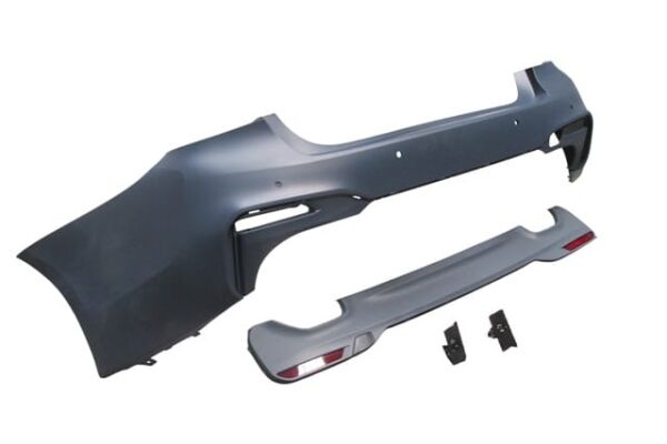 BMW 5 SERI- G30- 17/20; ARKA TAMPON ASTARLI (ÇEKÇ KAPAKLI/KARLIKLI/BRAKETLİ/SENSÖR DELİKLİ) (M-TECH)