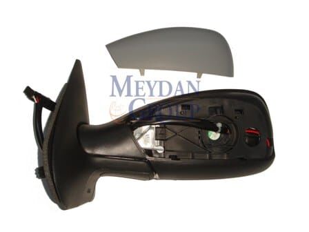PEUGEOT 306- SD/HB- 00/01; KAPI AYNASI SOL ELEKTRİKLİ/ISITMALI/ASTARLI (TW)