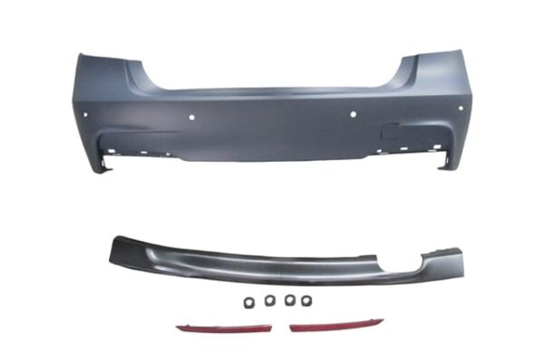BMW 3 SERI- F30- 12/14; ARKA TAMPON ASTARLI (SENSÖR YUVALI/KARLIKLI/REFLEKTÖRLÜ) (M-TECH)