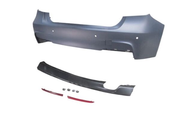 BMW 3 SERI- F30- 12/14; ARKA TAMPON ASTARLI (SENSÖR YUVALI/KARLIKLI/REFLEKTÖRLÜ) (M-TECH)